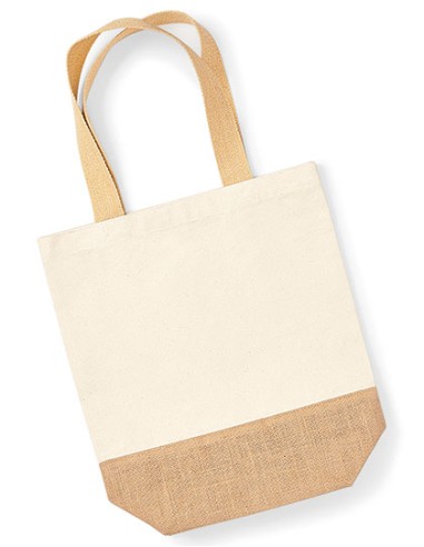 WES-W450-Jute Base Canvas Shopper